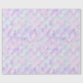 Papier Cadeau Mermaid thème violet rose MARIAGE ANNIVERSAIRE WRA (Plat)