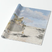 Papier Cadeau Mermaid Vintage Decoupage Plage Starfish Océan (Déroulé)