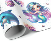 Papier Cadeau Mermaid's Adventure ! (Coin rond)