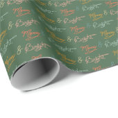 Papier Cadeau Merry & Bright | Coloré (Coin rond)