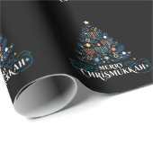 Papier Cadeau Merry Chrismukkah Jewish Holiday Hanoukka (Coin rond)