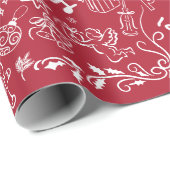 Papier Cadeau Merry Christmas  (Coin rond)