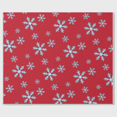 Papier Cadeau Merry Christmas Blue Snowflake Holiday Winter (Plat)
