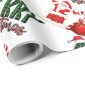 Papier Cadeau Merry Christmas by Santa- Matte Wrapping Paper (Coin rond)