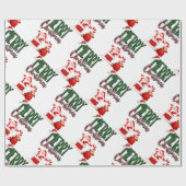 Papier Cadeau Merry Christmas by Santa- Matte Wrapping Paper (Plat)