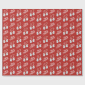 Papier Cadeau Merry Christmas Candy Cane 6-7 Meme Pattern (Plat)
