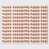 Papier Cadeau Merry Christmas Cat Prints Cadeau Enveloppe (Plat)