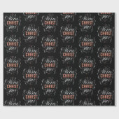 Papier Cadeau Merry CHRISTmas Christian Christ Calligraphie (Plat)