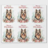 Papier Cadeau Merry Christmas Dog Festive Holiday Gift Wrapping  (Plat)