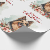 Papier Cadeau Merry Christmas Dog Festive Holiday Gift Wrapping  (Coin)
