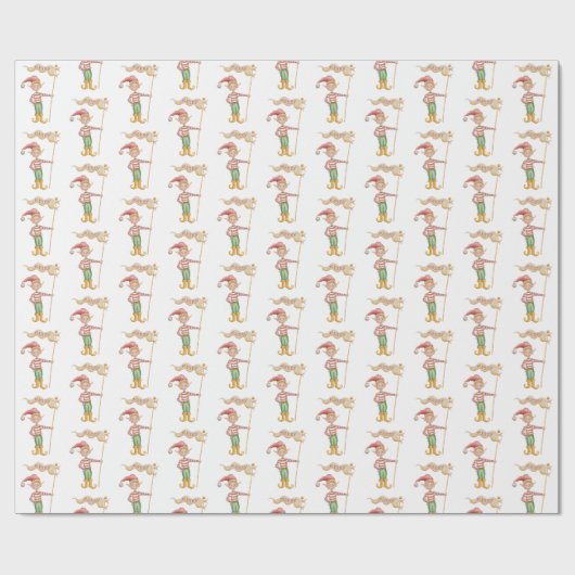 Papier Cadeau Merry Christmas Elf wrapping paper (Plat)