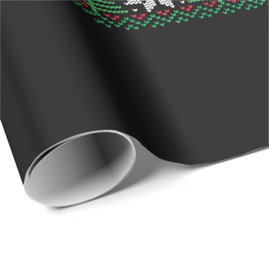 Papier Cadeau Merry Christmas Filthy Humans Goat Ugly Christmas (Coin rond)