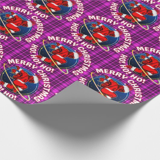 PAPIER CADEAU MERRY CHRISTMAS FUNNY SPACE ASTRONAUT (Coin)