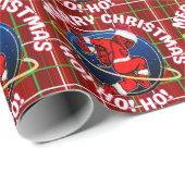 PAPIER CADEAU MERRY CHRISTMAS FUNNY SPACE ASTRONAUT (Coin rond)