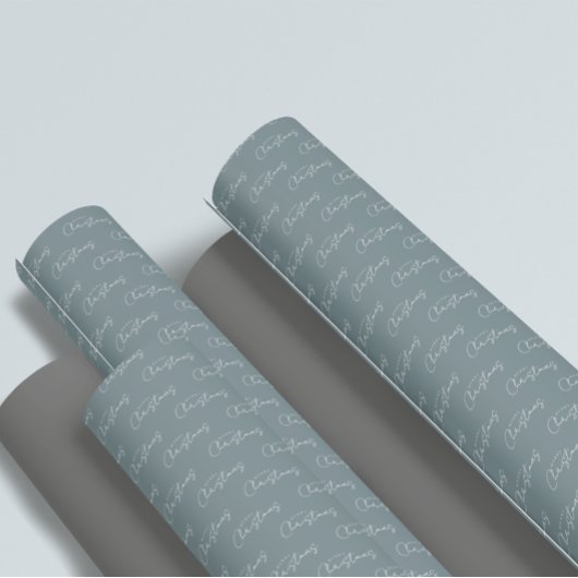 Papier Cadeau Merry Christmas Minimalist Script