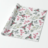 Papier Cadeau Merry Christmas Mistletoe (Déroulé)