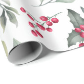 Papier Cadeau Merry Christmas Mistletoe (Coin rond)