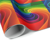 PAPIER CADEAU MERRY CHRISTMAS RAINBOW (Coin rond)