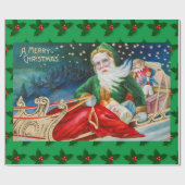 PAPIER CADEAU MERRY CHRISTMAS SANTA CLAUS (Plat)