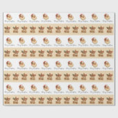 Papier Cadeau Merry Christmas Santa & Reindeer Wrapping Paper (Plat)