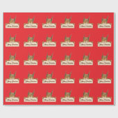 Papier Cadeau Merry Christmas Squirrel (Plat)