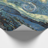 Papier Cadeau Merry Christmas Starry Night par Vincent van Gogh. (Coin)