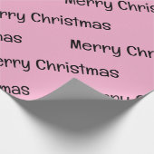 Papier Cadeau Merry Christmas Wrapping Baby Pink (Coin)