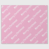 Papier Cadeau Merry Christmas Wrapping Baby Pink (Plat)