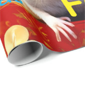 Papier Cadeau Merry Christmas Wrapping Family Love Mouse  (Coin rond)