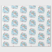 Papier Cadeau Merry Christmas Wrapping Unicorn Happy New Year (Plat)