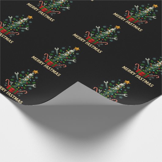 Papier Cadeau Merry Fastmas Spark Plug Christmas Tree Mechanic (Coin)