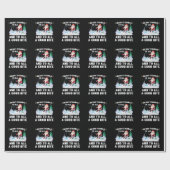 Papier Cadeau Merry Fishmas Funny Pêcheur de poisson Xmas (Plat)