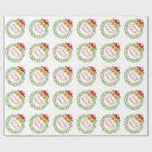 Papier Cadeau Merry Fitness Wreath KettleBells Holiday Gift Wrap (Plat)