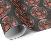 Papier Cadeau Merry Fractal Art Ornament (Coin rond)