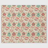 Papier Cadeau Merry & Groovy Retro Christmas Wrapping Paper (Plat)