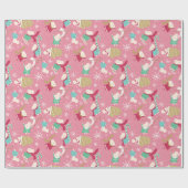 Papier Cadeau Merry Little Mice - Noël- Papier à envelopper (Plat)