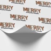 Papier Cadeau "Merry Mama" Bloc de couleur moderne Leopard Boho (Coin)
