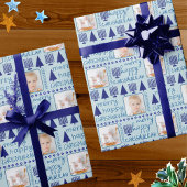 Papier Cadeau Merry Navy interconfessionnelle mignonne Chrismukk