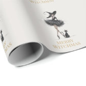 Papier cadeau Merry Witchmas – Sorcière gothique e (Coin rond)