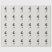 Papier Cadeau Merry Witchmas Wrapping Paper – Gothic Witch & Cat (Plat)