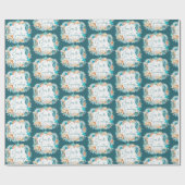 Papier Cadeau MERS DE Noël Côtiers & REGRETS Starfish Shells (Plat)