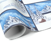Papier Cadeau Merveille d'hiver (Coin rond)