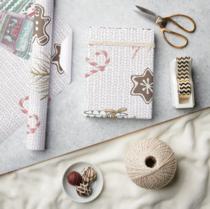 Papier Cadeau Merveilleuse couleur moderne de Noël