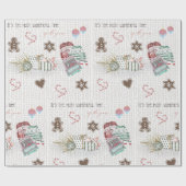 Papier Cadeau Merveilleuse couleur moderne de Noël (Plat)