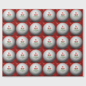 Papier Cadeau Merveilleux Christmas Santa Claus Golf Ball (Plat)