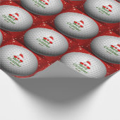 Papier Cadeau Merveilleux Christmas Santa Claus Golf Ball (Coin)