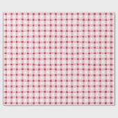 Papier Cadeau Merveilleux Noël rose et rouge En vichy (Plat)