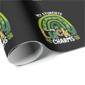 Papier Cadeau Mes étudiants sont mes charmes chanceux St Patrick (Coin rond)