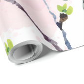 Papier Cadeau Mes fleurs de jardin (technique de l'aquarelle) (Coin rond)