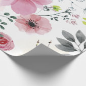 Papier Cadeau Mes fleurs de jardin (technique de l'aquarelle) (Coin)